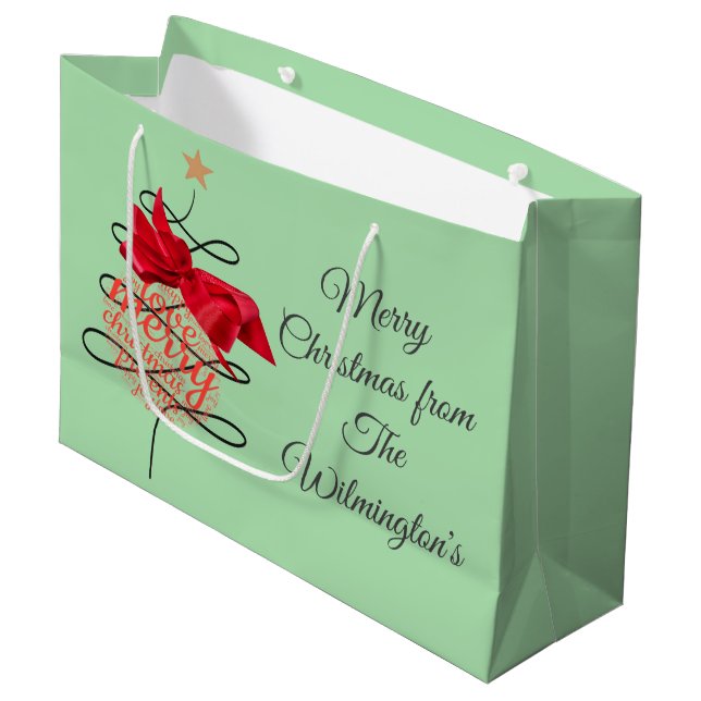 Weihnachten Große Geschenktüte (Vorderseite Schrägansicht)