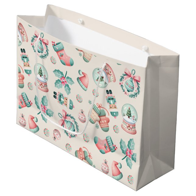 Weihnachten Große Geschenktüte (Vorderseite Schrägansicht)