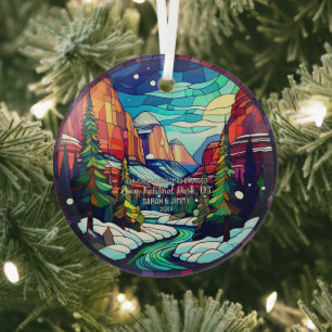 Weihnachten Große rauchige Berge verkettete Glass Ornament Aus Glas