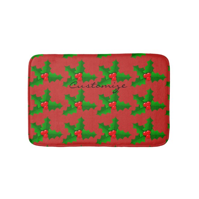 Weihnachten Grün und Rot heilige Thunder_Cove Badematte (Vorderseite)