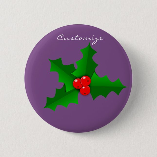 Weihnachten Grün und Rot heilige Thunder_Cove Button (Vorderseite)