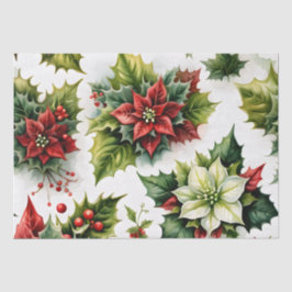 Weihnachten Grün und Rot Seidenpapier
