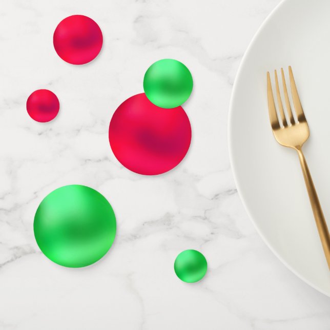 Weihnachten Grün und Roter Tisch Confetti Konfetti (Gruppe)
