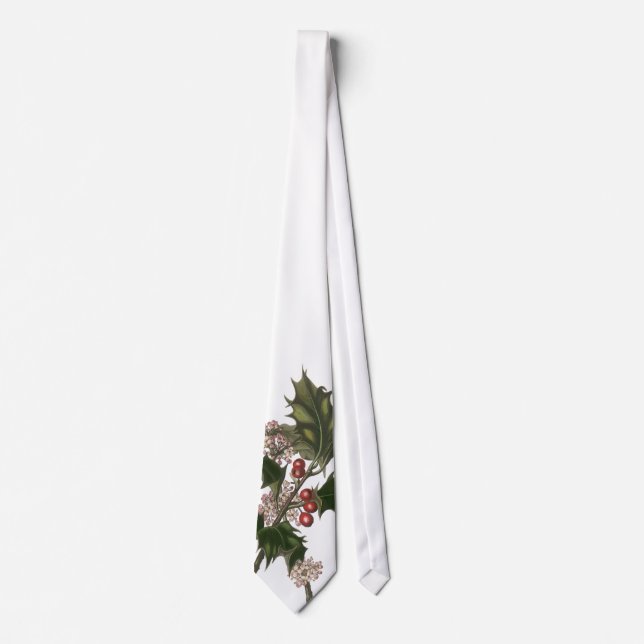 Weihnachten, Grüne Holly-Pflanze mit Berries Krawatte (Vorderseite)