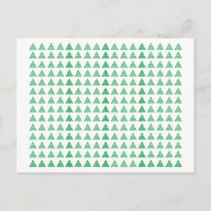Weihnachten Grüne weiße Schneeflocken Pinienbäume Postkarte