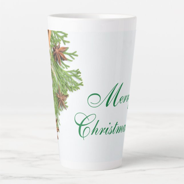 Weihnachten Grüntöne und Dinge Latte Tasse (Vorderseite)