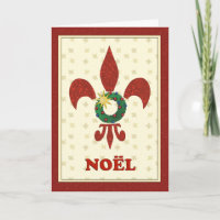 Weihnachten-Gruß Fleur de Lys Wreath