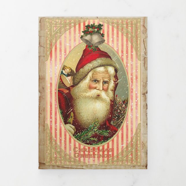 Weihnachten - Grußkarte Dreifach Gefaltete Urlaubskarte (Cover)