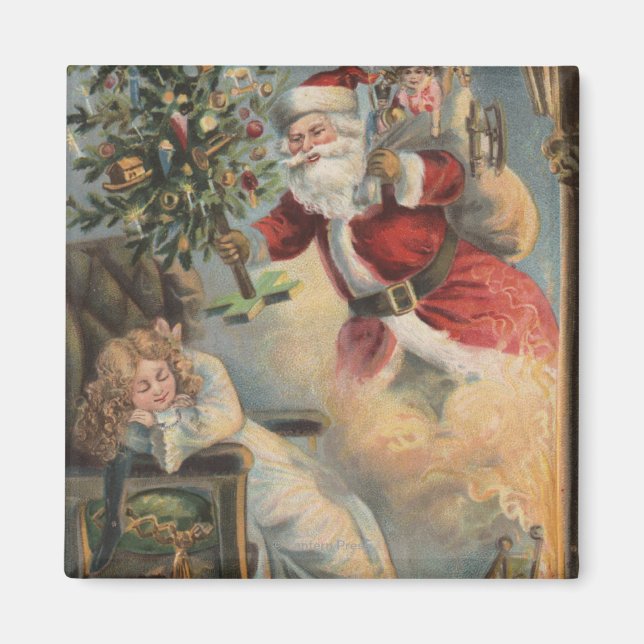 Weihnachten GrußWeihnachten mit Baum und Geschenke Magnet (Vorne)