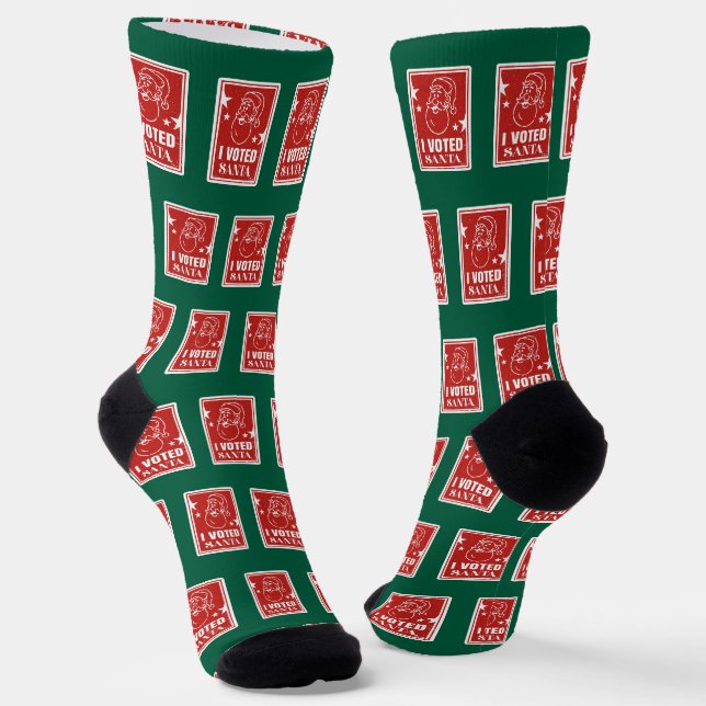 Weihnachten habe ich für Santa gestimmt Socken (Gewinkelt)