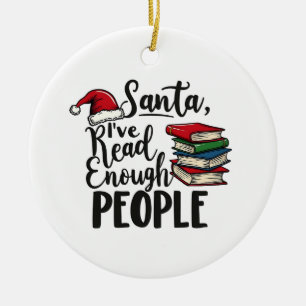 Weihnachten habe ich genug gelesen Leute buchen We Keramik Ornament