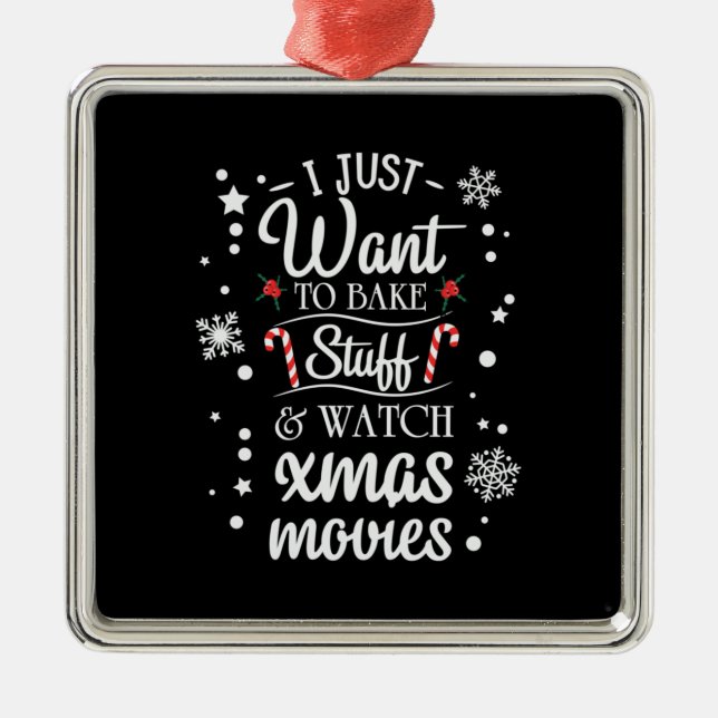 Weihnachten habe ich gerade Gewollt zu backen Ornament Aus Metall (Vorne)