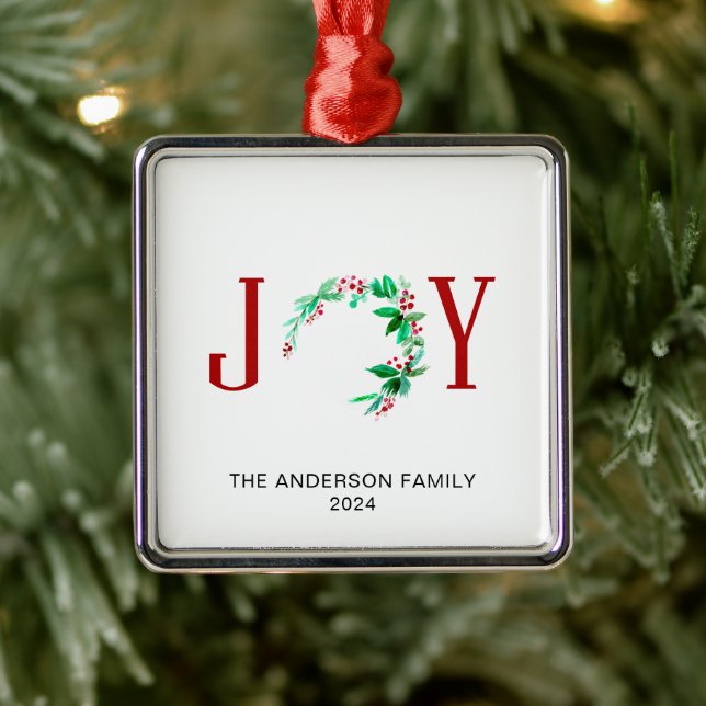 Weihnachten Halbkraut Urlaub Wasserfarbe Ornament Aus Metall (Baum)