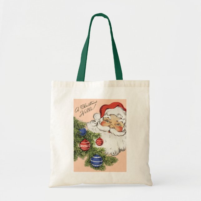 Weihnachten Hallo! Jolly Santa Claus Tragetasche (Vorne)