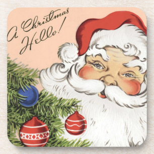 Weihnachten Hallo! Jolly Santa Claus Untersetzer
