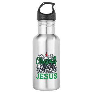 Weihnachten handelt von Jesus Design Edelstahlflasche
