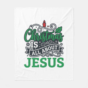 Weihnachten handelt von Jesus Design Fleecedecke