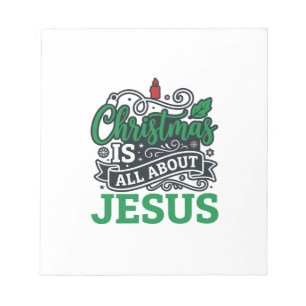 Weihnachten handelt von Jesus Design Notizblock