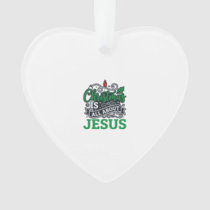 Weihnachten handelt von Jesus Design Ornament