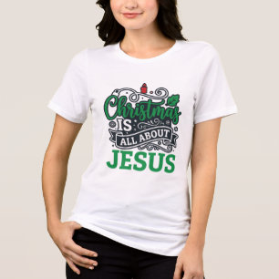 Weihnachten handelt von Jesus Design Tri-Blend Shirt