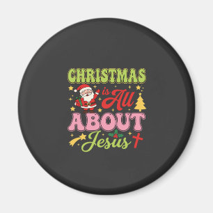 Weihnachten handelt von Jesus Retro Magnet