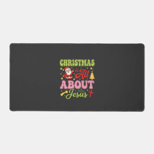Weihnachten handelt von Jesus Retro Schreibtischunterlage