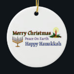 Weihnachten Hanukkah Keramikornament<br><div class="desc">Besonderer Schmuck,  großartiges Geschenk!</div>