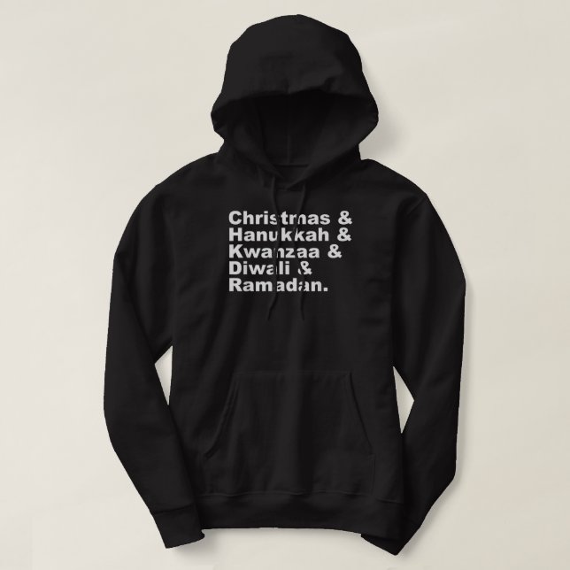 Weihnachten Hanukkah Kwanzaa Diwali Ramadan Holida Hoodie (Design vorne)