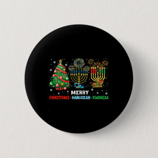 Weihnachten Hanukkah Kwanzaa glückliche Feiertage  Button
