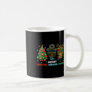 Weihnachten Hanukkah Kwanzaa glückliche Feiertage Kaffeetasse
