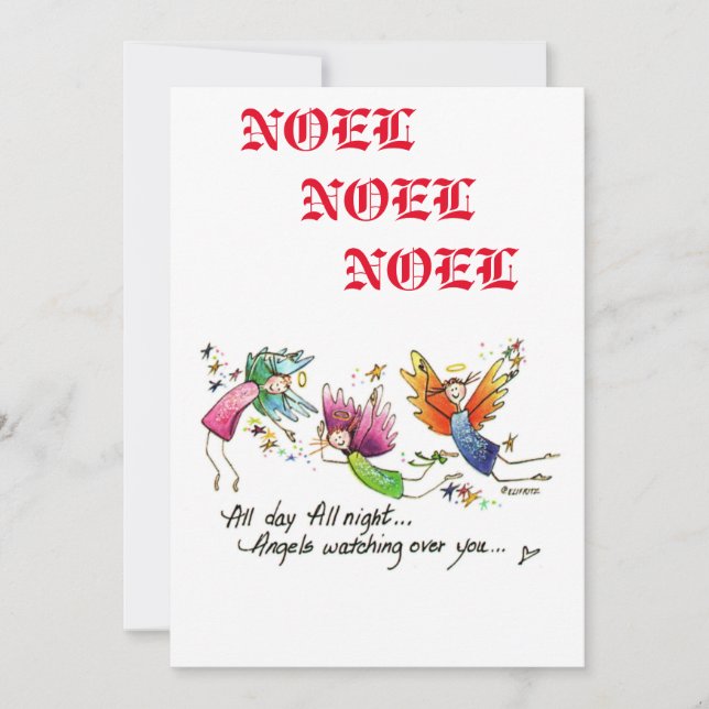 Weihnachten Happy Colorful Angels Beobachten Sie ü (Vorderseite)