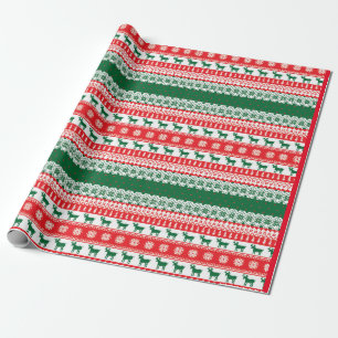 Weihnachten - hässliche Strickjacke - klebrig - Geschenkpapier