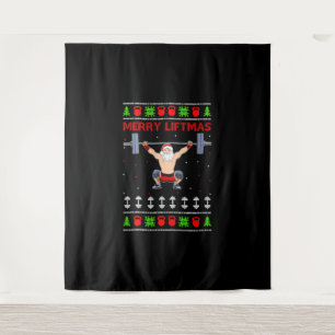 Weihnachten Hässliches Weihnachten Gewichtheben Wandteppich