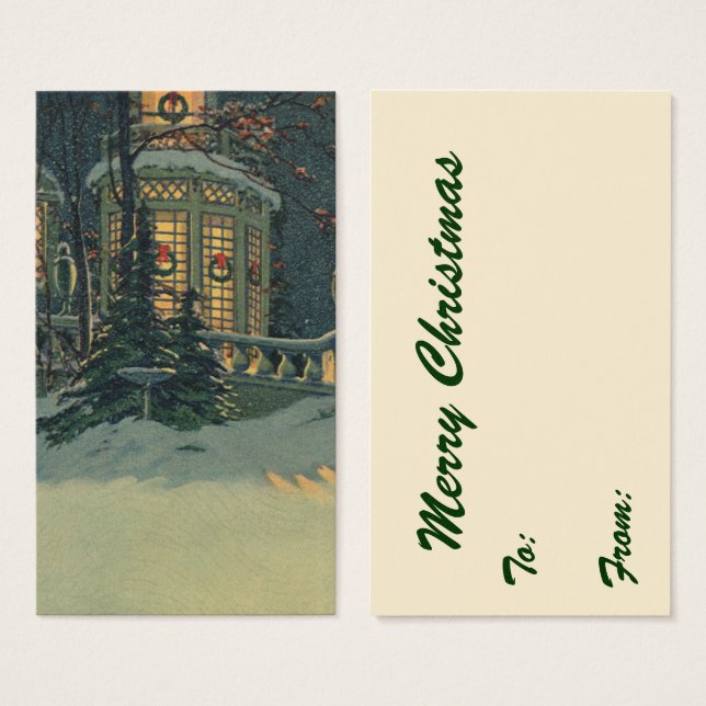Weihnachten, Haus mit Kränen in Windows (Vorne & Hinten)