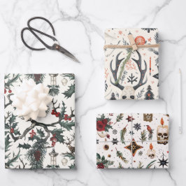Weihnachten, Heide, Nordic Holiday Geschenkpapier Set