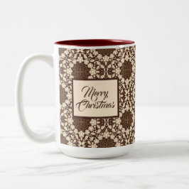 Weihnachten, heilige Blätter & Beeren Zweifarbige Tasse