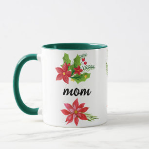 Weihnachten Hell Stechpalme Schwarze Schrift Mutte Tasse