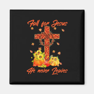 Weihnachten Herbst für Jesus Ahornleaf Christliche Magnet