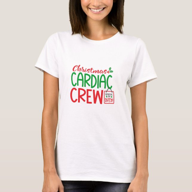 Weihnachten Herzliche Crew, Herzkrankheiten T-Shirt (Vorderseite)