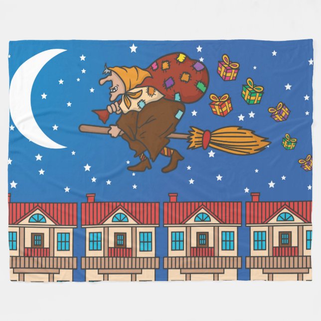Weihnachten Hexe Befana Decke (Vorderseite (Horizontal))