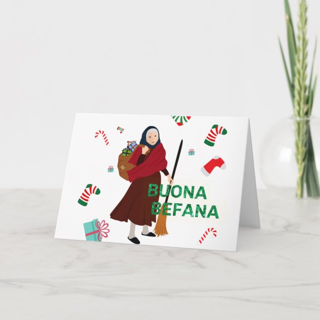 Weihnachten Hexe buona Befana (Vorderseite)