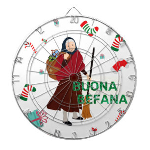 Weihnachten Hexe buona Befana Dartscheibe