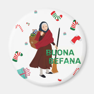 Weihnachten Hexe buona Befana Magnet