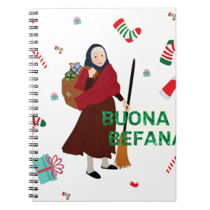 Weihnachten Hexe buona Befana Notizblock