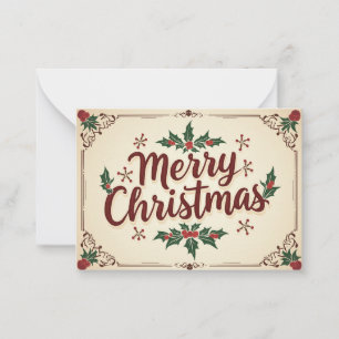 Weihnachten Hinweiskarte