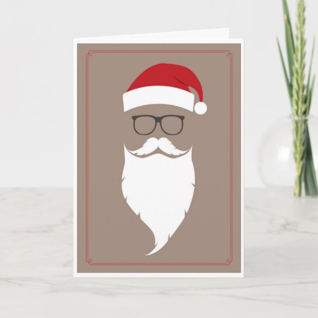Weihnachten - Hipster Santa (Vorderseite)