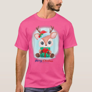 Weihnachten Hirsch frohe Weihnachten Glück Neues J T-Shirt