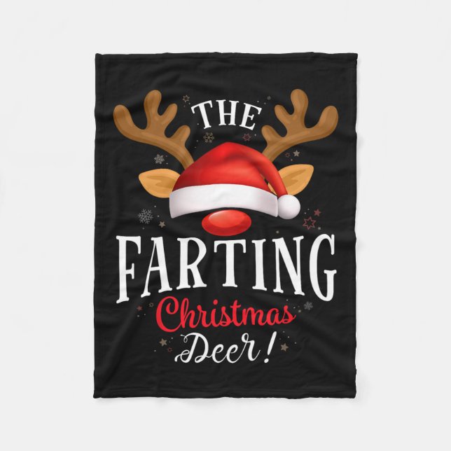 Weihnachten Hirsch Pjs Xmas Familie Matching Fleecedecke (Vorderseite)