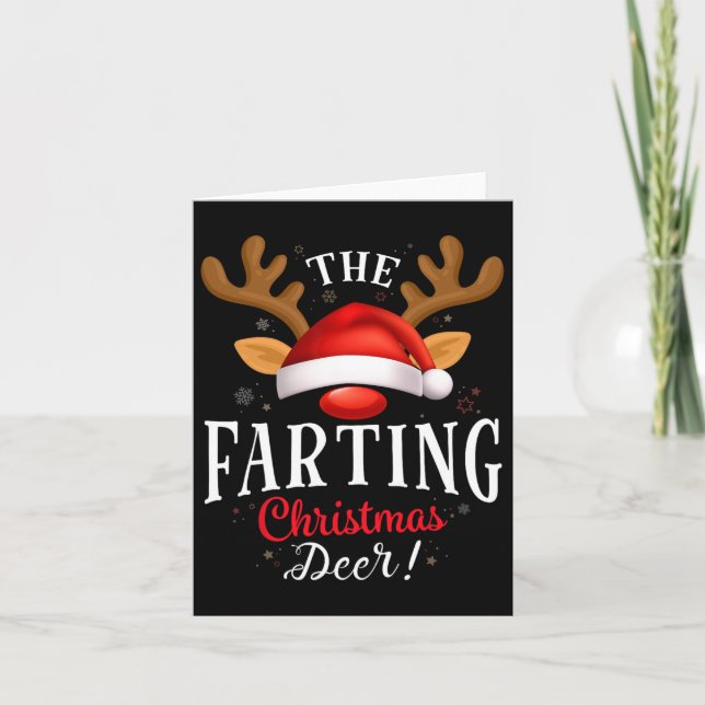 Weihnachten Hirsch Pjs Xmas Familie Matching Karte (Vorderseite)