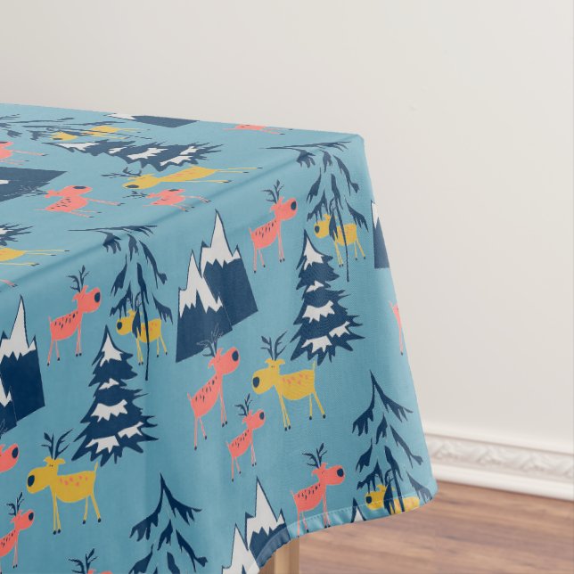 Weihnachten, Hirsche, Wald, Weihnachtsbäume, Urlau Tischdecke (Beispiel)